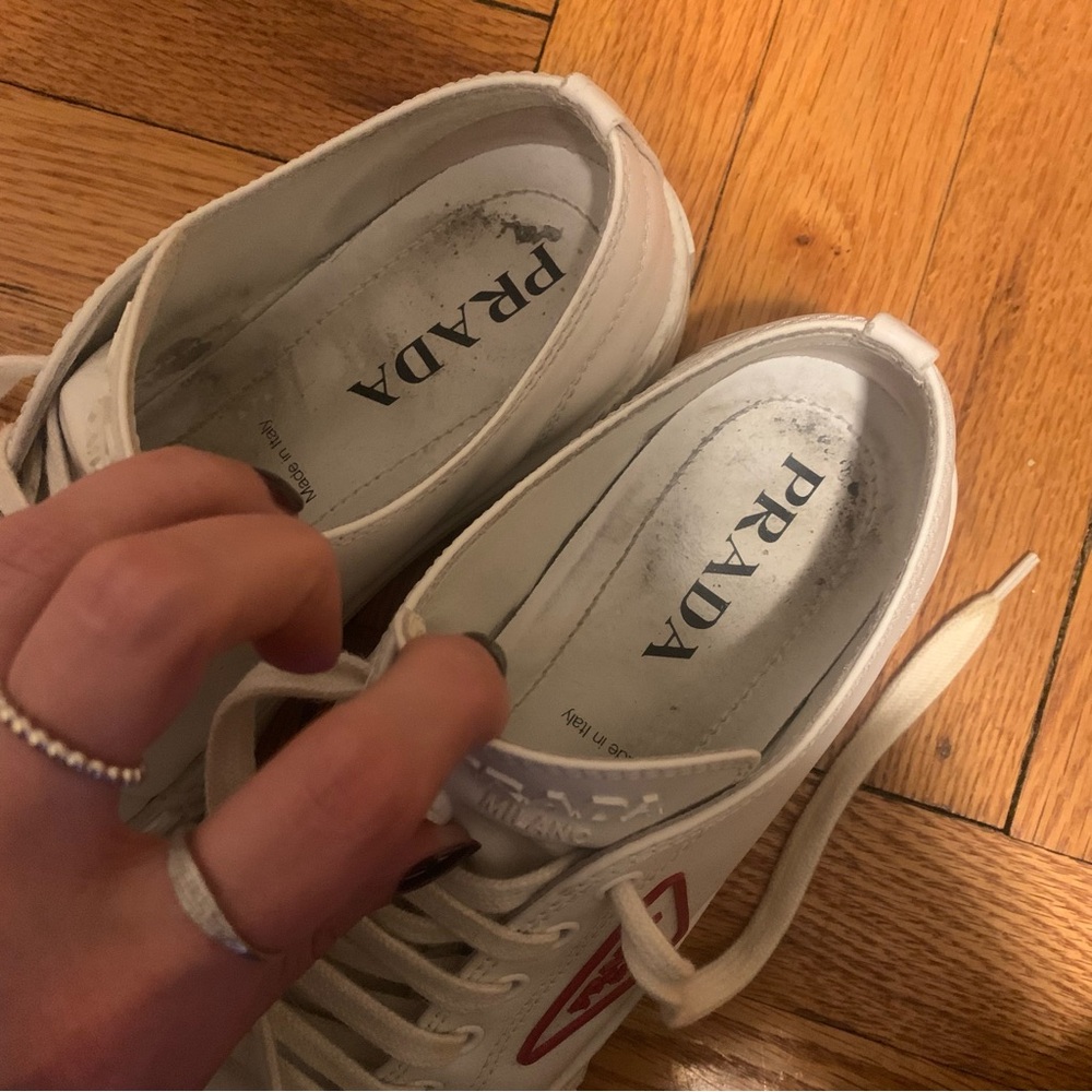 Prada Leather Wheel Sneakers - Picture 2 of 11